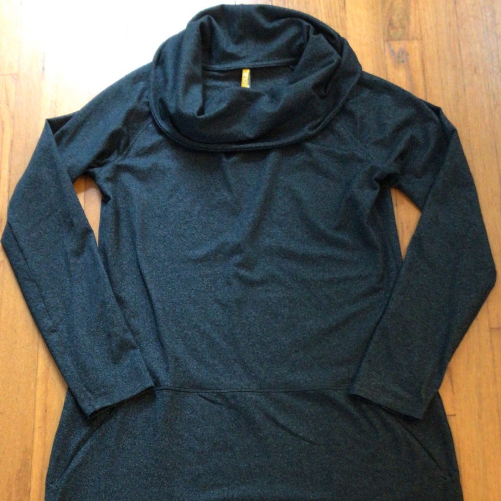 Lole dress cowl neck athleisure dress dark gray size L